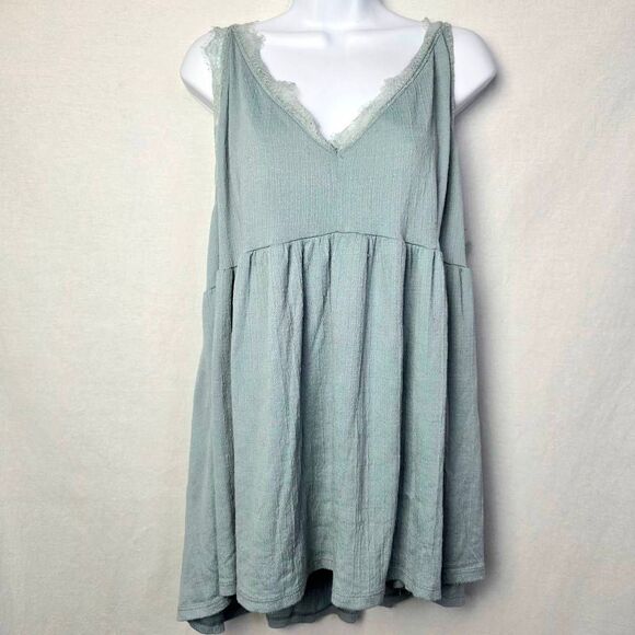 Hayden LA Sage Green Sleeveless Babydoll Dress 1XL - Picture 1 of 6